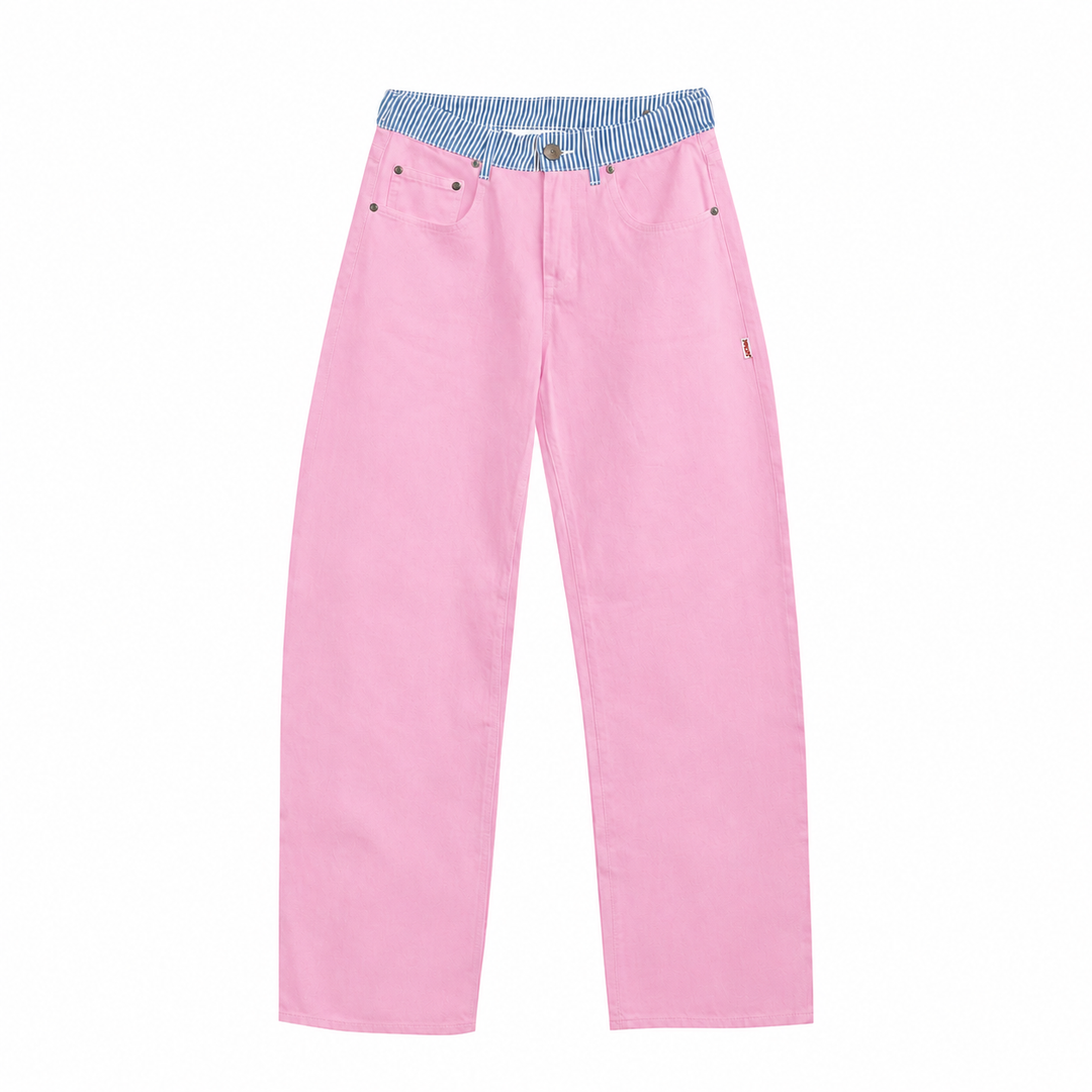 Viral Striped Waistband Jeans