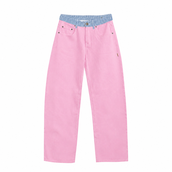 Viral Striped Waistband Jeans