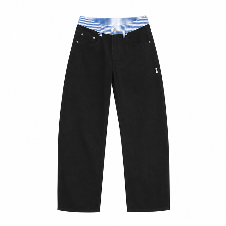 Viral Striped Waistband Jeans